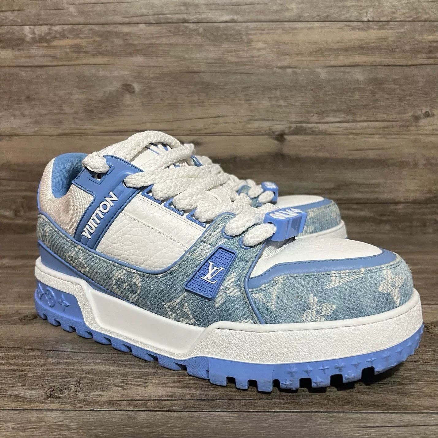Louis Vuitton Louis Vuitton Training Denim Blue Lowtop Sneakers 42 Men Size US 9 / EU 42 - 2 Thumbnail