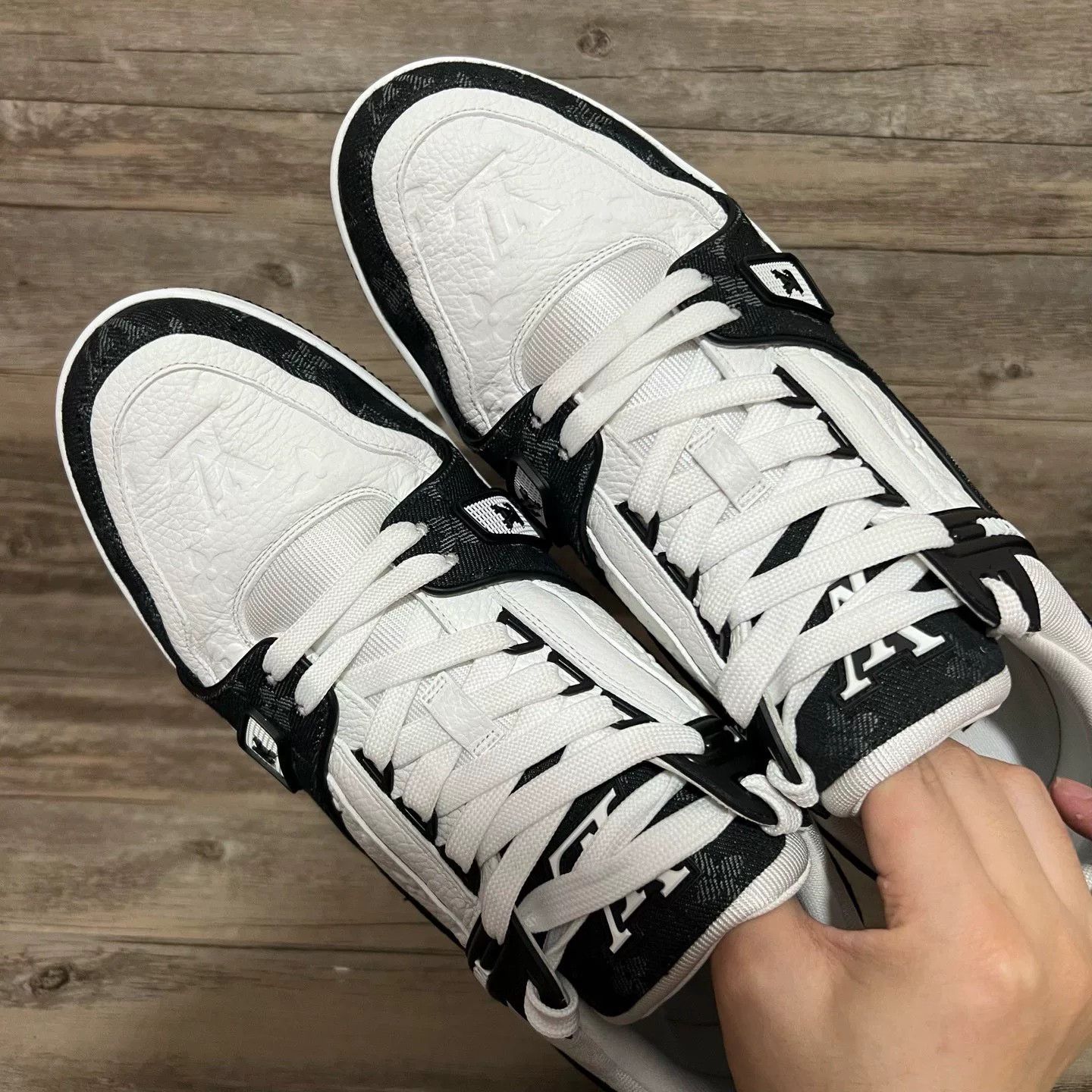 Louis Vuitton Louis Vuitton Training Denim Black Lowtop Sneakers 44 Men Size US 10.5 / EU 43-44 - 5 Thumbnail