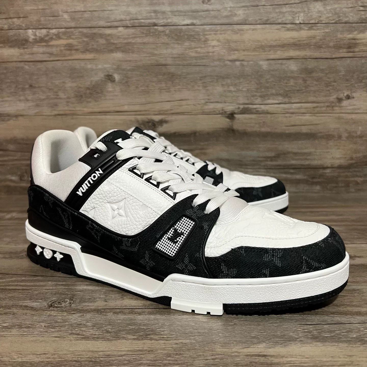 Louis Vuitton Louis Vuitton Training Denim Black Lowtop Sneakers 44 Men Size US 10.5 / EU 43-44 - 2 Thumbnail