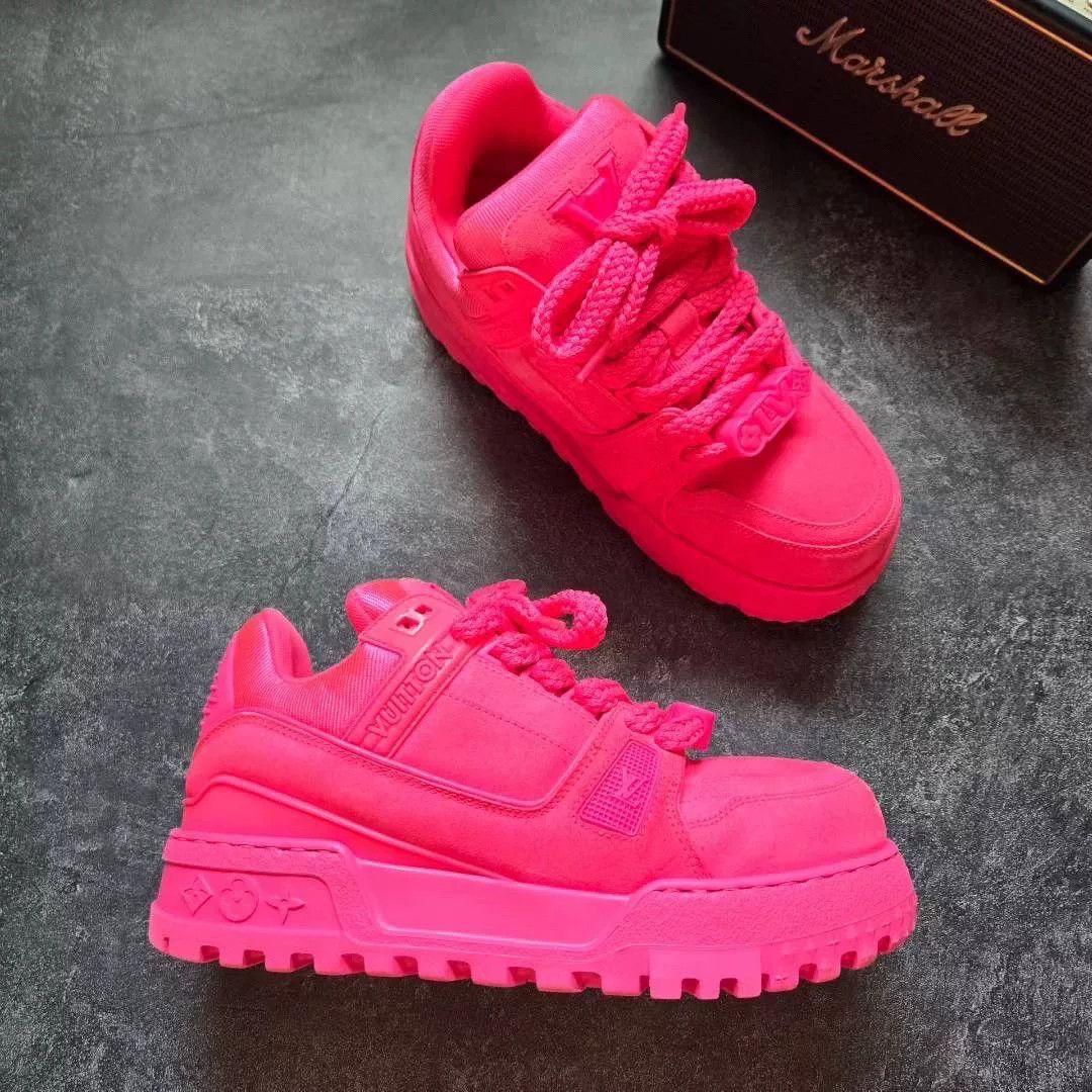 Louis Vuitton Louis Vuitton Training Pink Lowtop Sneakers 39 Women Size US 8.5 / IT 38.5 - 5 Thumbnail