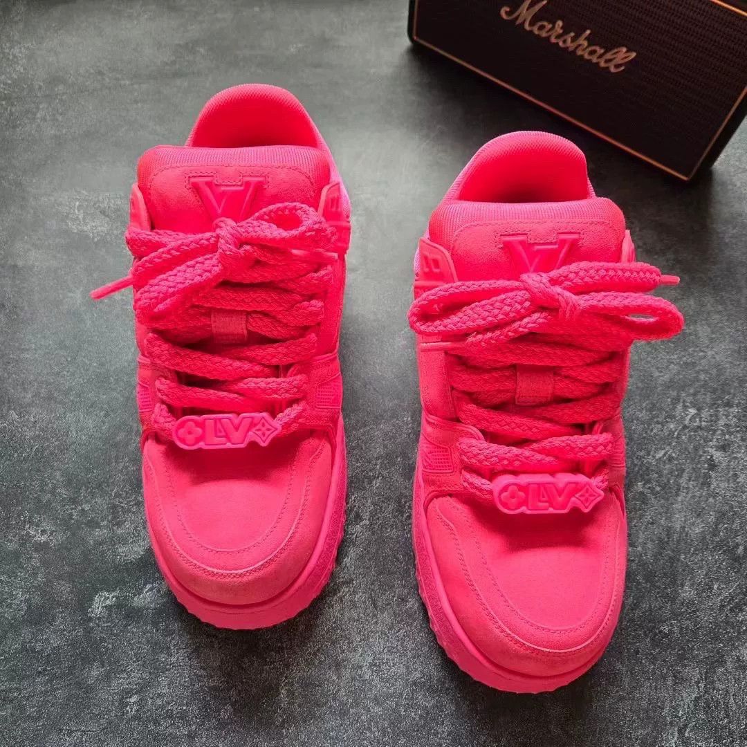 Louis Vuitton Louis Vuitton Training Pink Lowtop Sneakers 39 Women Size US 8.5 / IT 38.5 - 3 Thumbnail