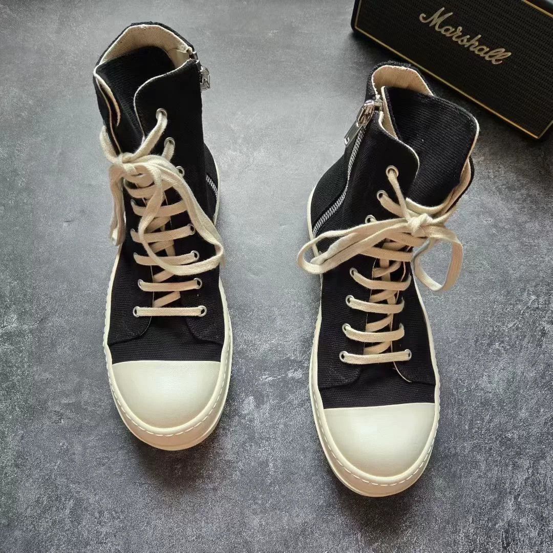 Rick Owens Rick Owens Canvas Black Hitop Sneakers 41 Men Size US 8.5 / EU 41-42 - 3 Thumbnail