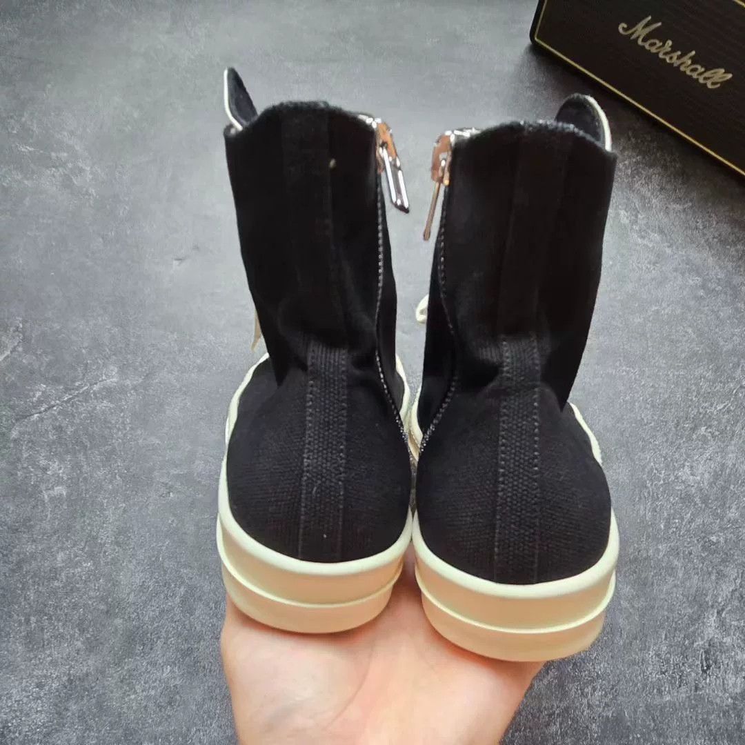 Rick Owens Rick Owens Canvas Black Hitop Sneakers 41 Men Size US 8.5 / EU 41-42 - 6 Thumbnail