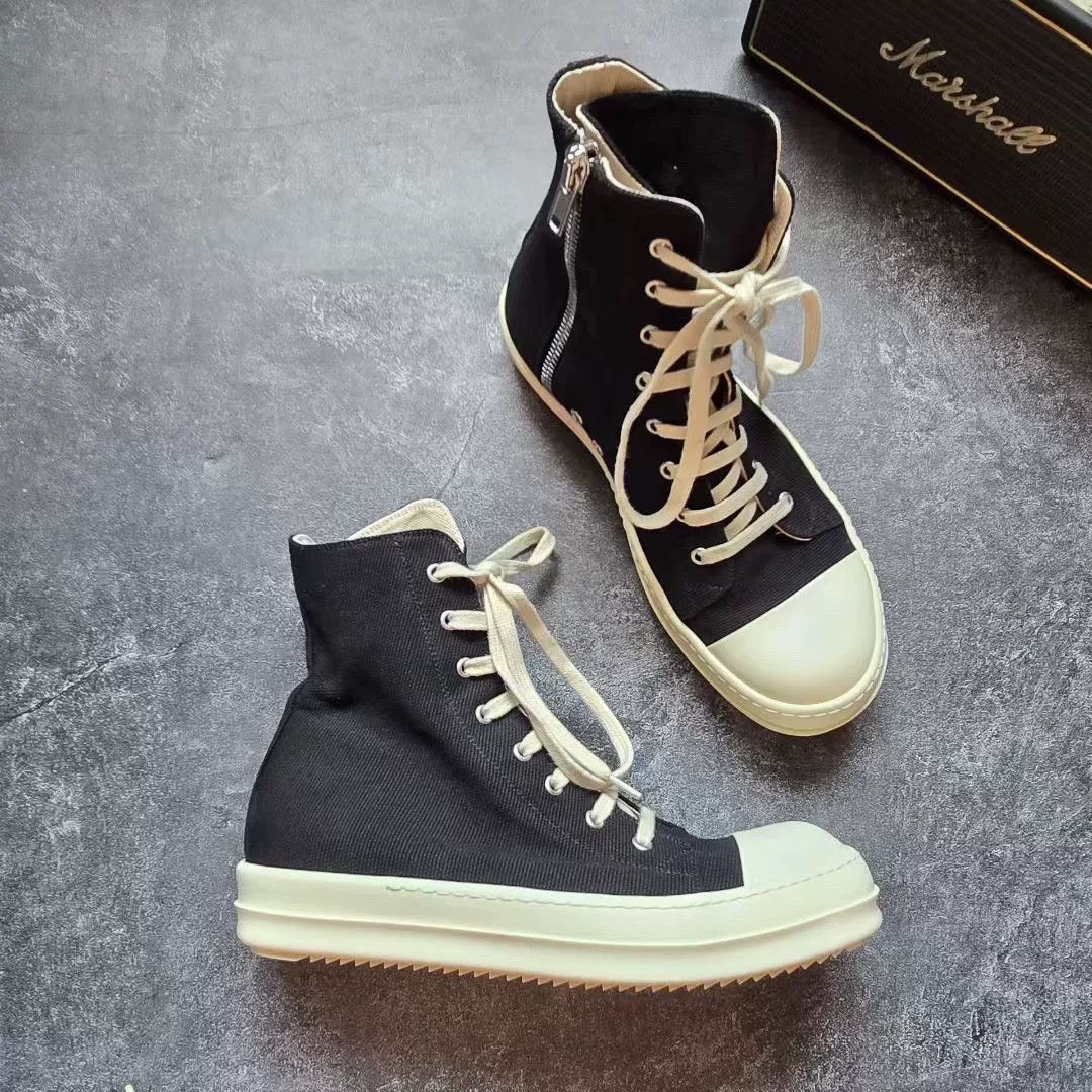 Rick Owens Rick Owens Canvas Black Hitop Sneakers 41 Men Size US 8.5 / EU 41-42 - 5 Thumbnail