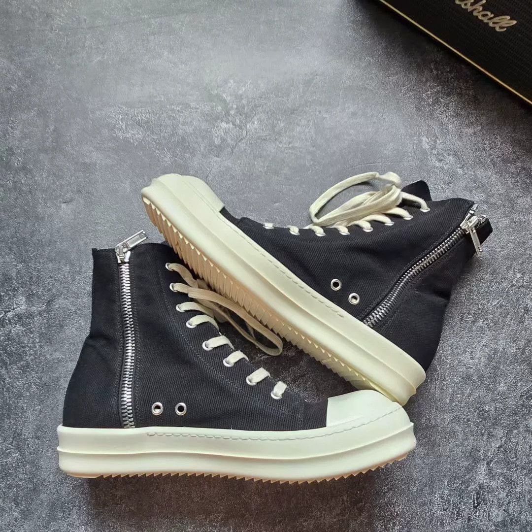 Rick Owens Rick Owens Canvas Black Hitop Sneakers 41 Men Size US 8.5 / EU 41-42 - 2 Thumbnail