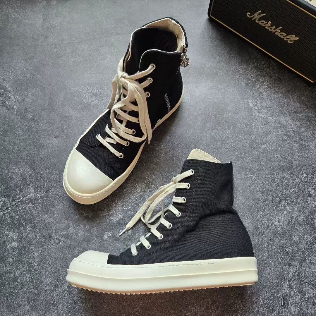 Rick Owens Rick Owens Canvas Black Hitop Sneakers 41 Men Size US 8.5 / EU 41-42 - 4 Thumbnail