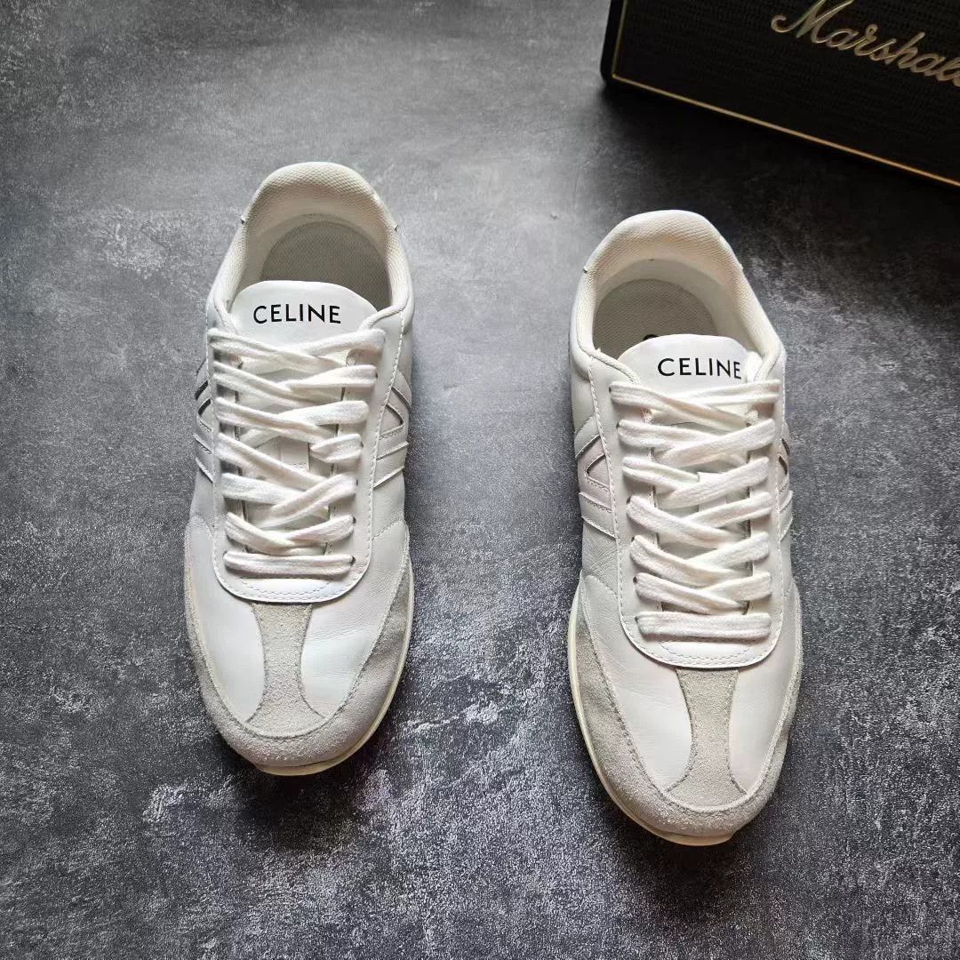 Celine Celine White Lowtop Sneakers 24 Women Size US 8 / IT 38 - 3 Thumbnail