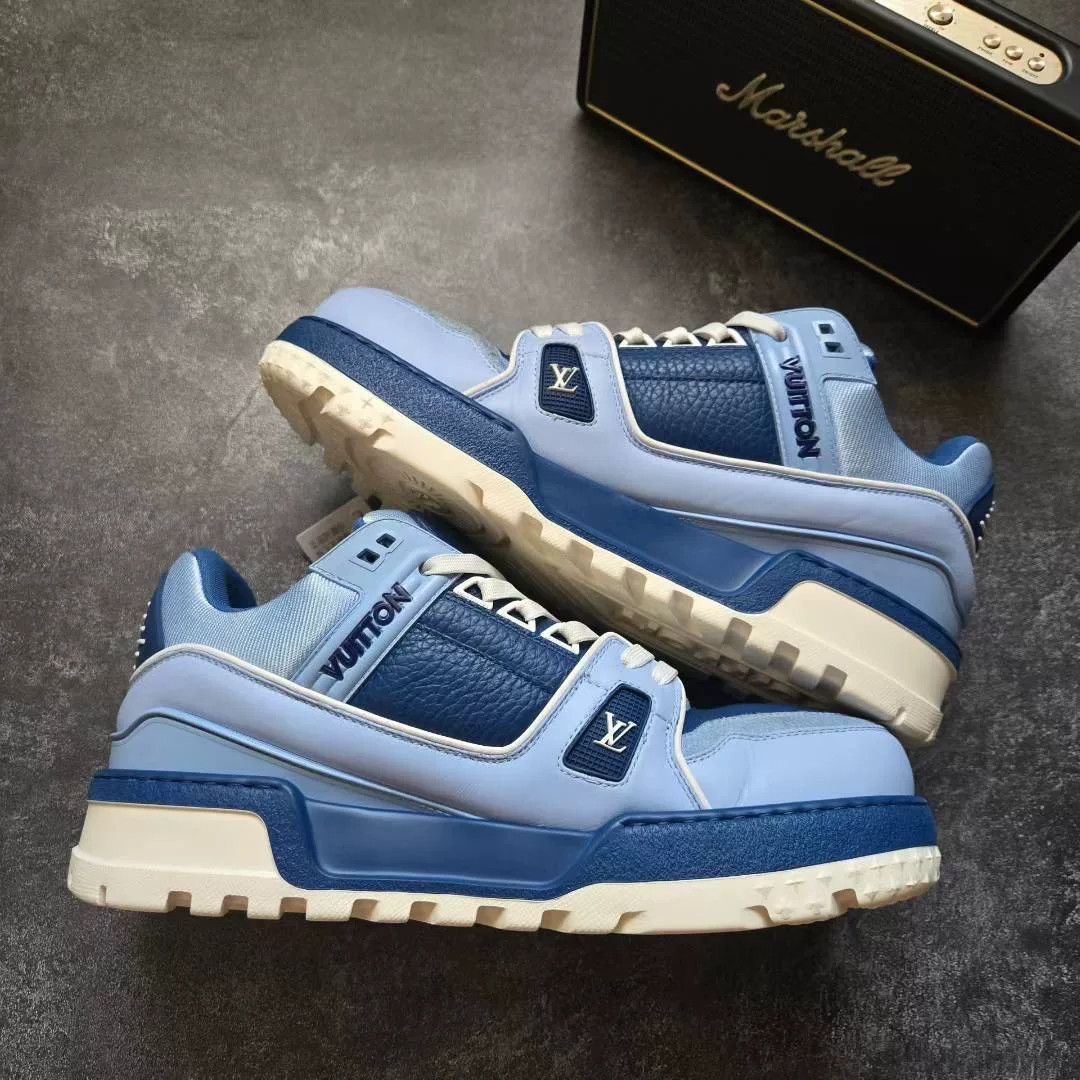 Louis Vuitton Louis Vuitton Training Blue Lowtop Sneakers 42 Men Size US 9 / EU 42 - 2 Thumbnail