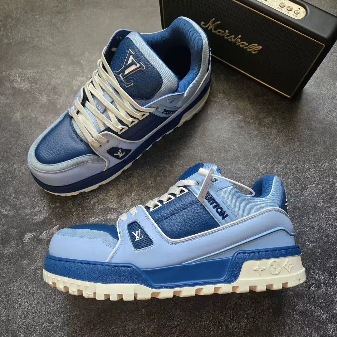 Louis Vuitton Louis Vuitton Training Blue Lowtop Sneakers 42 Men Size US 9 / EU 42 - 4 Thumbnail