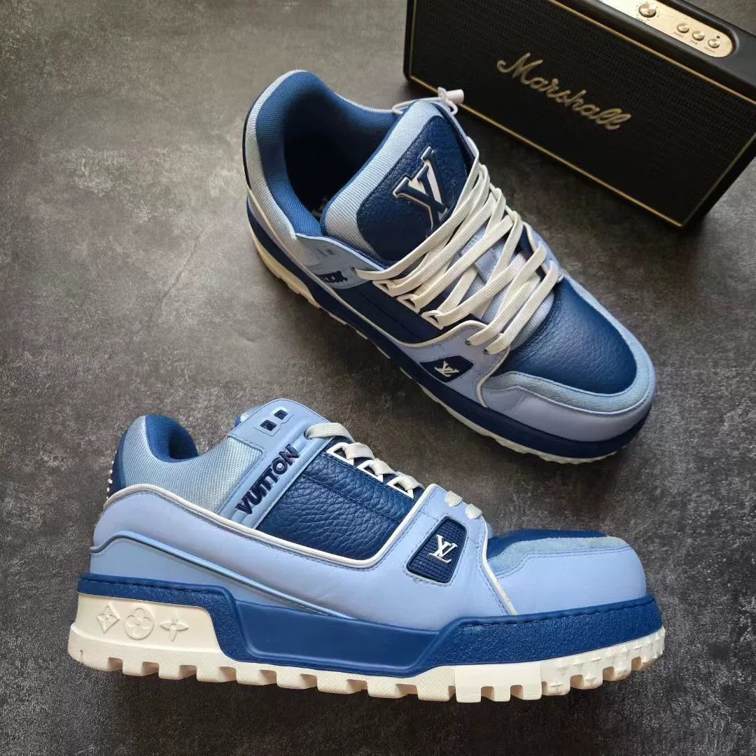 Louis Vuitton Louis Vuitton Training Blue Lowtop Sneakers 42 Men Size US 9 / EU 42 - 5 Thumbnail
