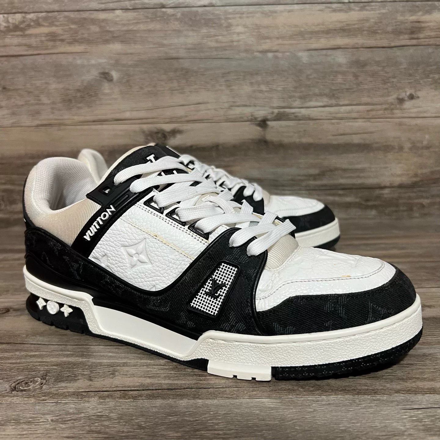 Louis Vuitton Louis Vuitton Training Denim Black Lowtop Sneakers 42 Men Size US 9 / EU 42 - 2 Thumbnail