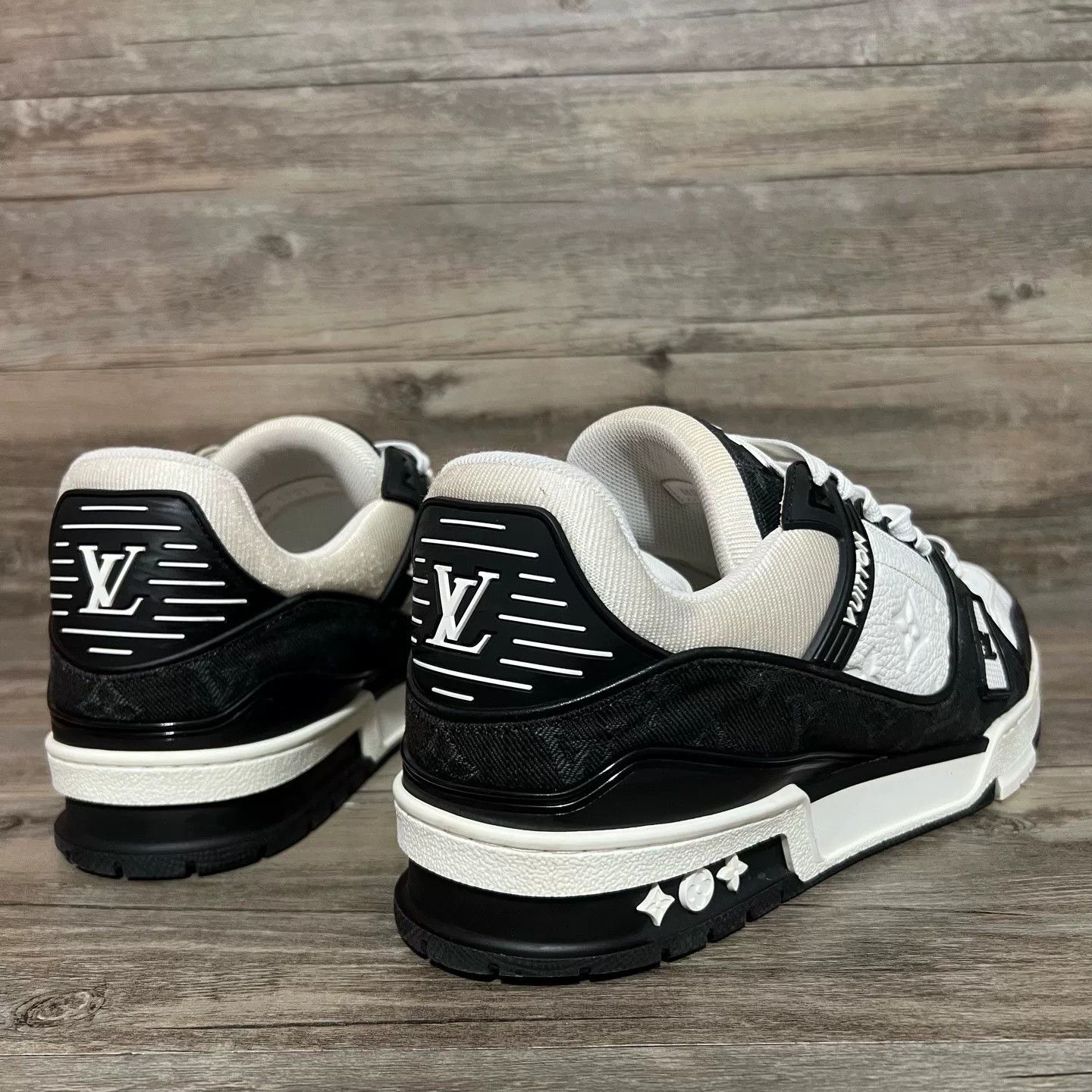 Louis Vuitton Louis Vuitton Training Denim Black Lowtop Sneakers 42 Men Size US 9 / EU 42 - 3 Thumbnail