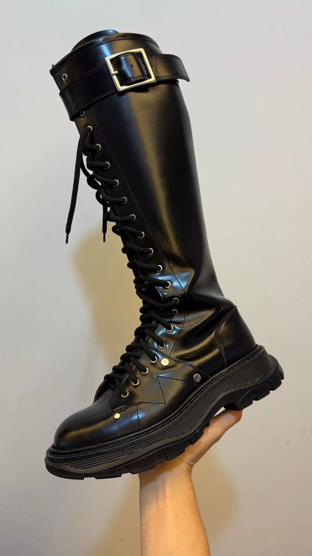 Alexander McQueen Alexander McQueen Leather Black Boots 38 Women Size US 7.5 / IT 37.5 - 5 Thumbnail