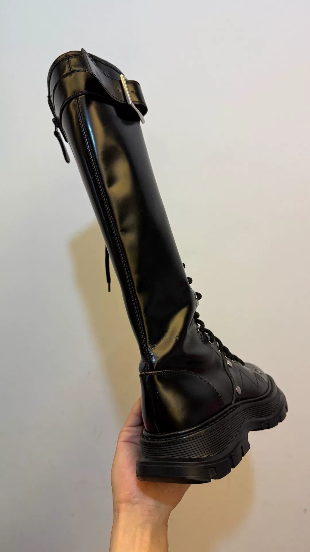 Alexander McQueen Alexander McQueen Leather Black Boots 38 Women Size US 7.5 / IT 37.5 - 3 Thumbnail