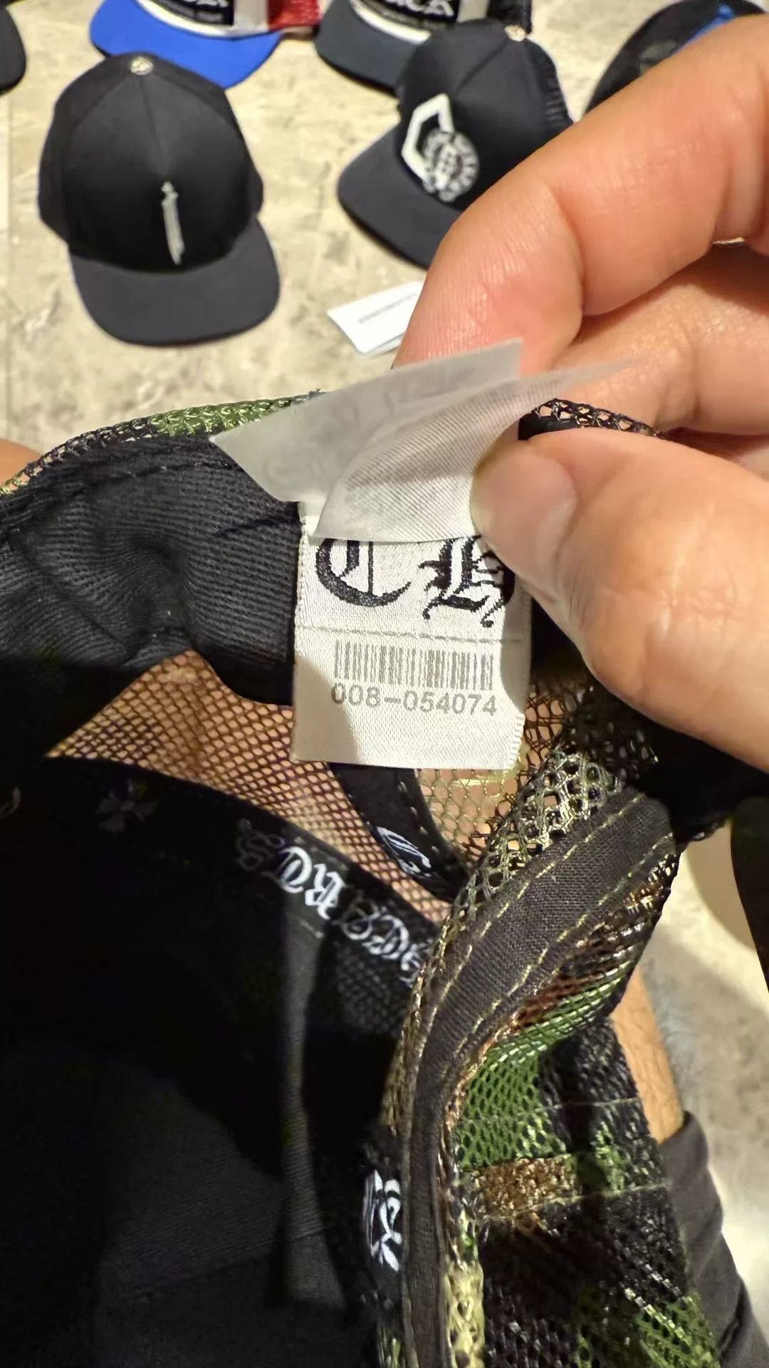 Chrome Hearts Chrome Hearts Camo Embroidered Green Hat Size ONE SIZE - 6 Thumbnail
