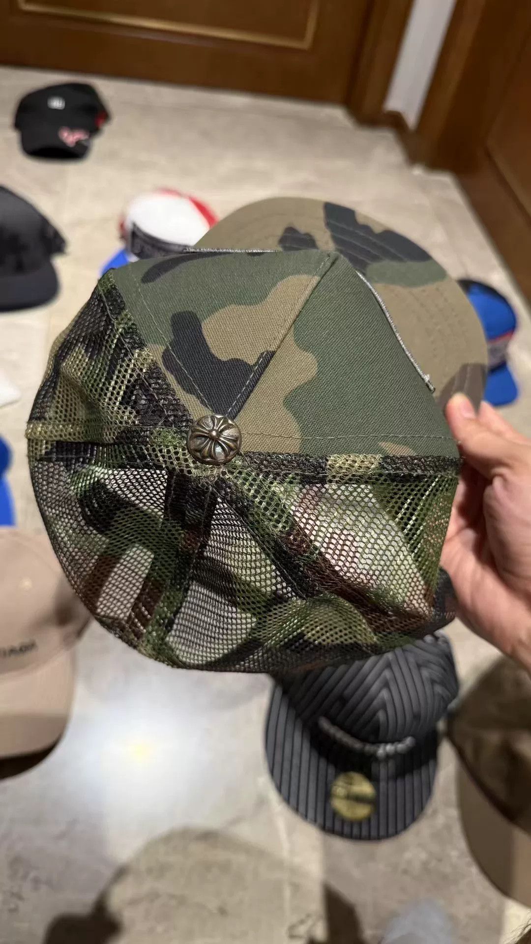 Chrome Hearts Chrome Hearts Camo Embroidered Green Hat Size ONE SIZE - 3 Thumbnail