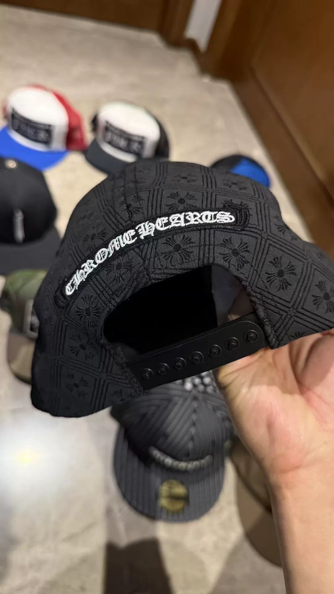 Chrome Hearts Chrome Hearts Black Hat 41.5 Men Size ONE SIZE - 4 Thumbnail