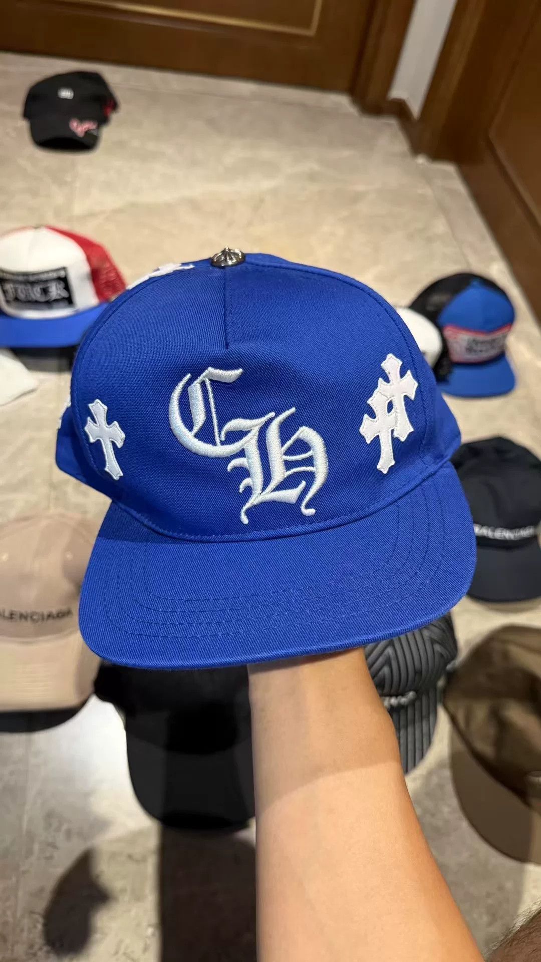 Chrome Hearts Chrome Hearts Blue Hat 41.5 Men Size ONE SIZE - 2 Thumbnail