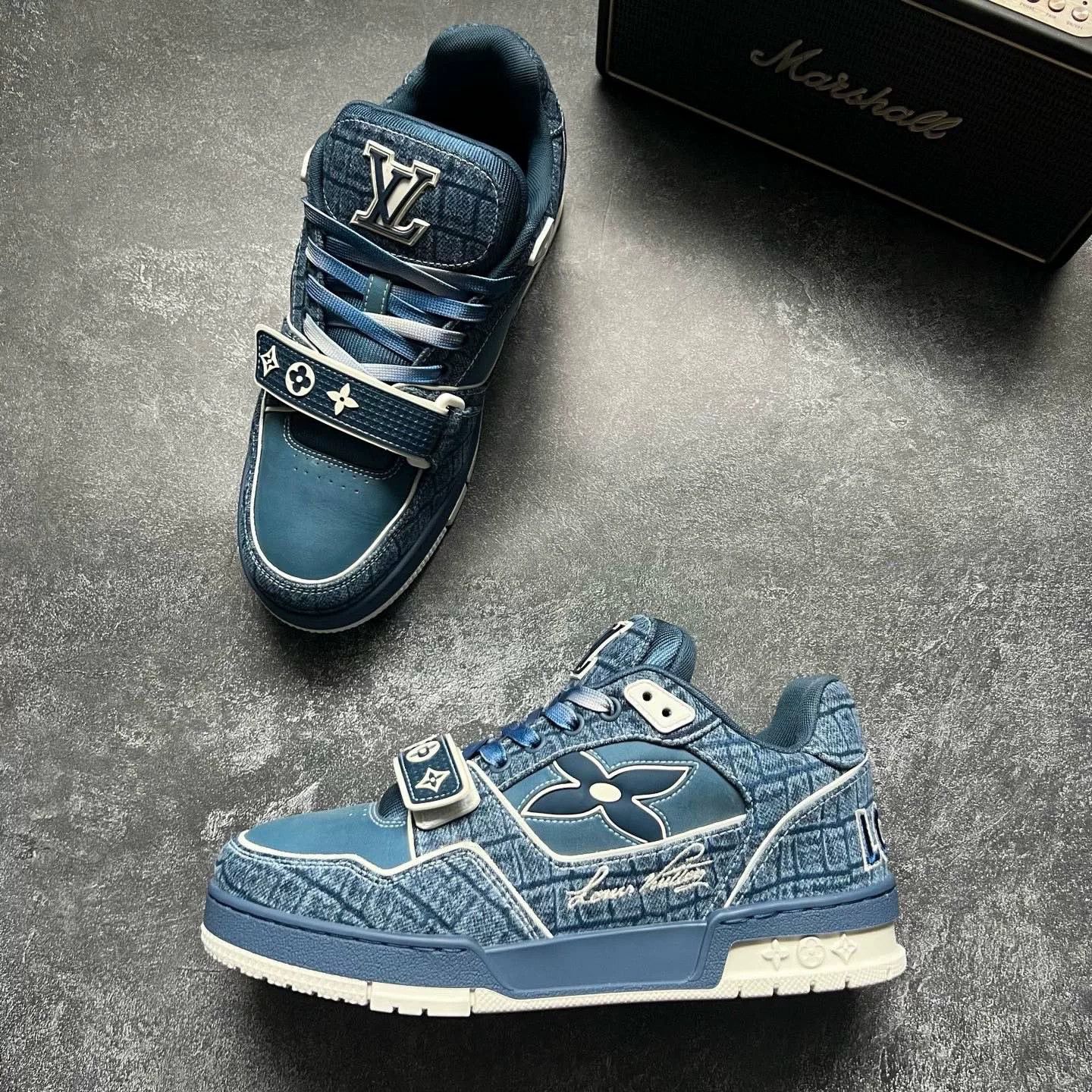 Louis Vuitton Louis Vuitton Training Denim Blue Lowtop Sneakers 5.5 Men Size US 5.5 / EU 38 - 4 Thumbnail