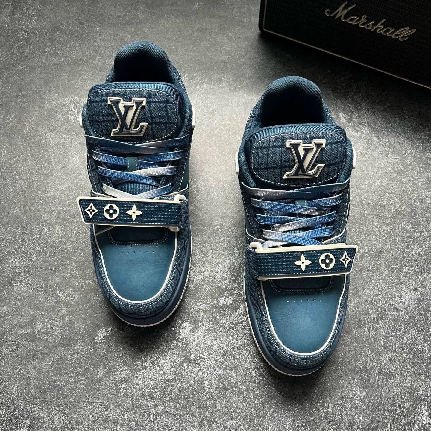 Louis Vuitton Louis Vuitton Training Denim Blue Lowtop Sneakers 5.5 Men Size US 5.5 / EU 38 - 3 Thumbnail