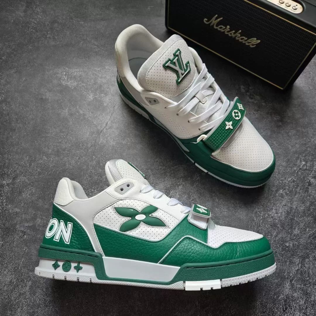 Louis Vuitton Louis Vuitton Training Green Lowtop Sneakers 42 Men Size US 9 / EU 42 - 5 Thumbnail