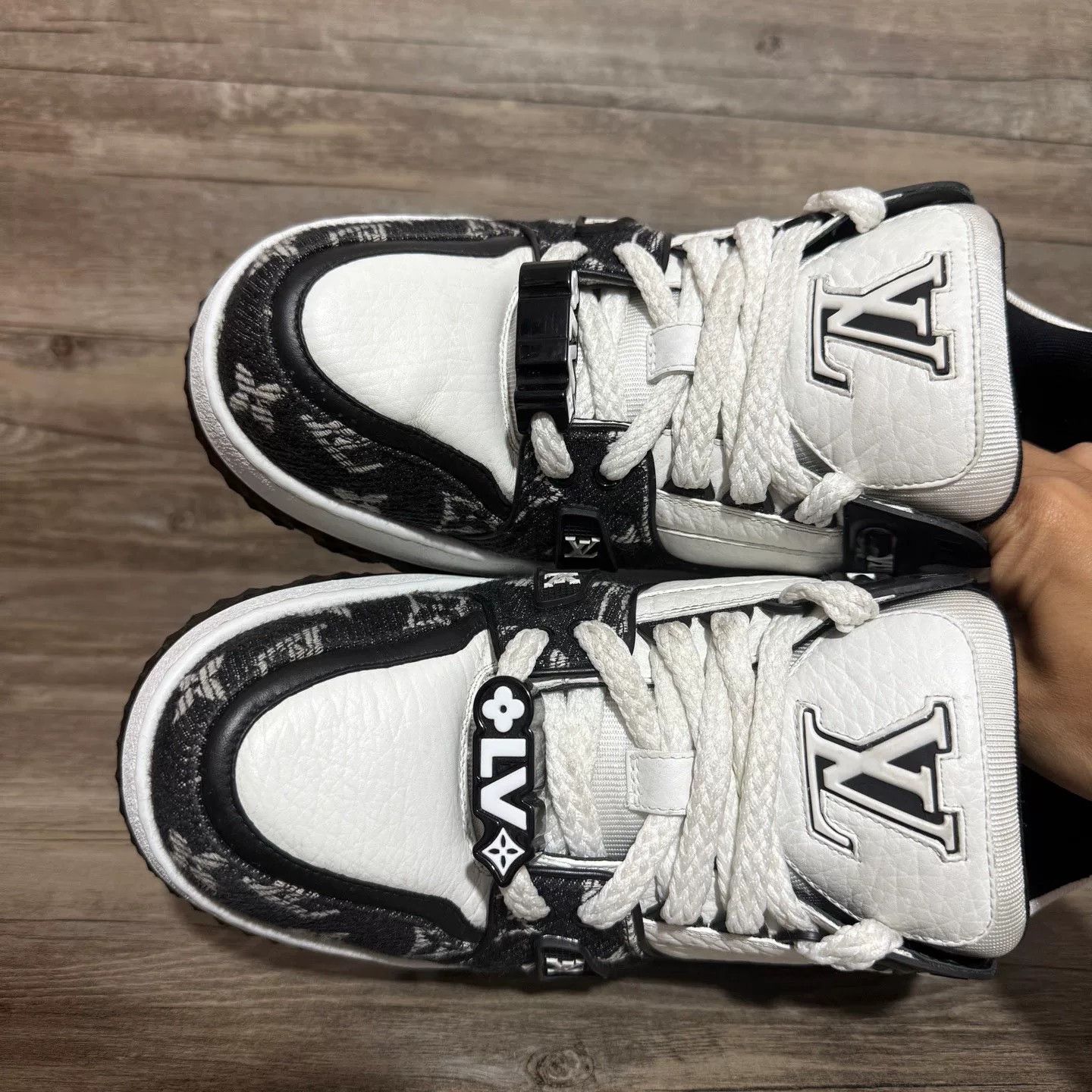 Louis Vuitton Louis Vuitton Training Denim Black Lowtop Sneakers 42 Men Size US 9 / EU 42 - 5 Thumbnail