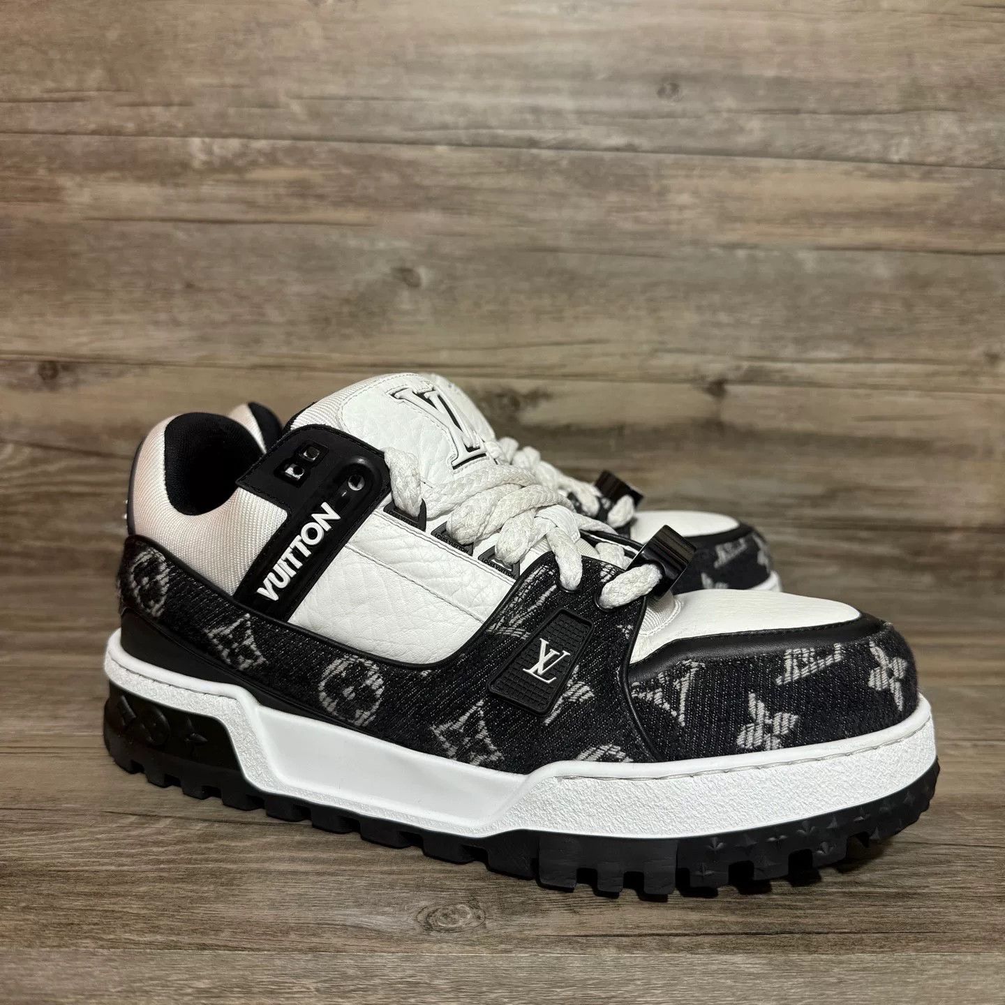 Louis Vuitton Louis Vuitton Training Denim Black Lowtop Sneakers 42 Men Size US 9 / EU 42 - 2 Thumbnail