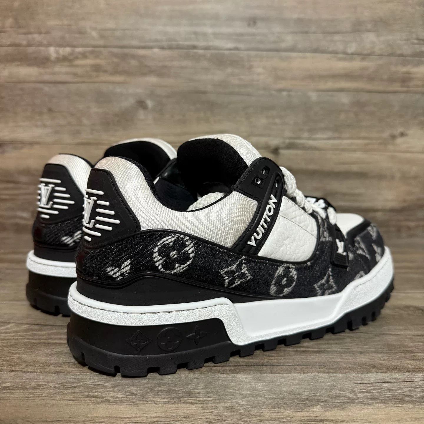 Louis Vuitton Louis Vuitton Training Denim Black Lowtop Sneakers 42 Men Size US 9 / EU 42 - 4 Thumbnail