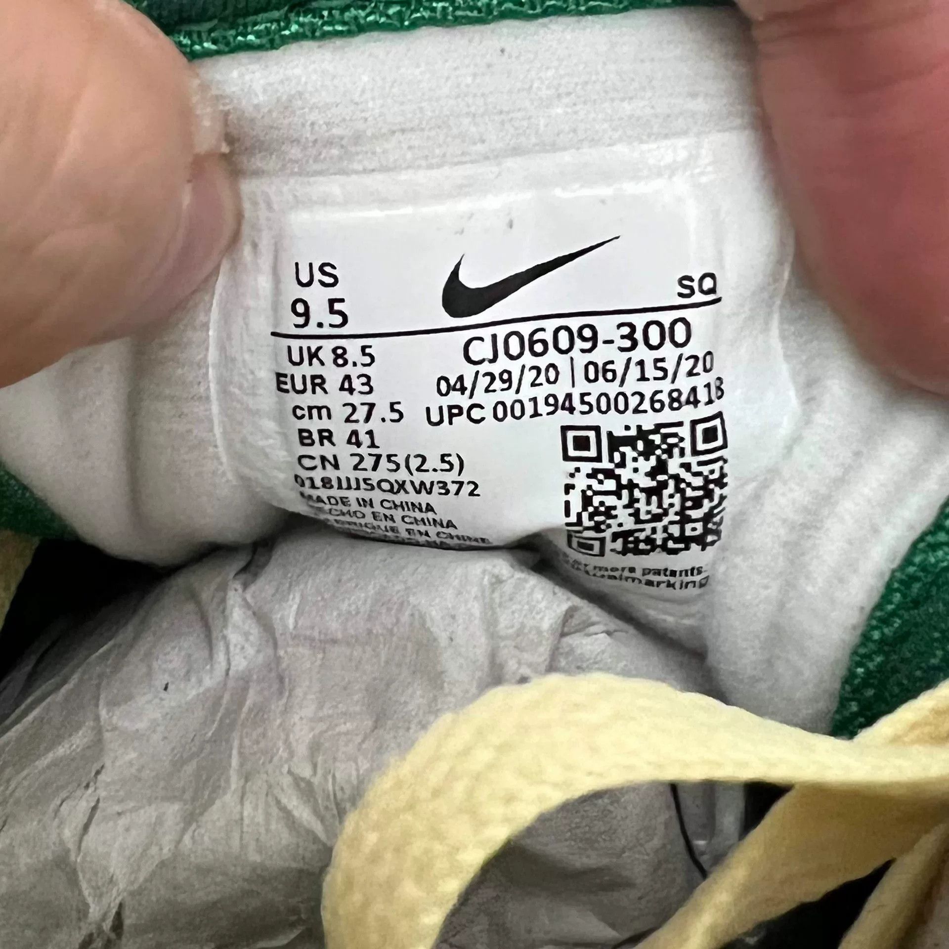 Nike Nike MAX 1 Green Lowtop Sneakers 43 Men Size US 10 / EU 43 - 7 Thumbnail