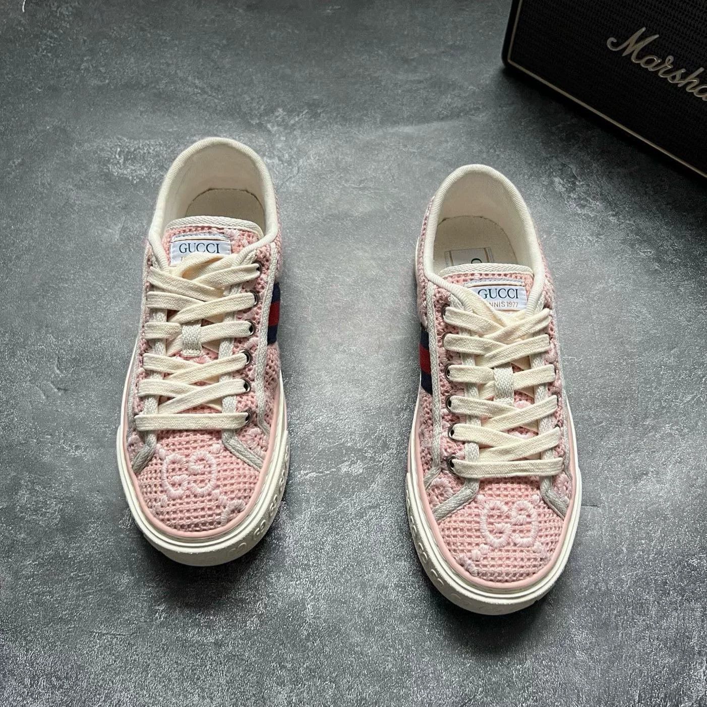 Gucci Gucci Tennis Pink Lowtop Sneakers 36 Women Size US 6 / IT 36 - 3 Thumbnail