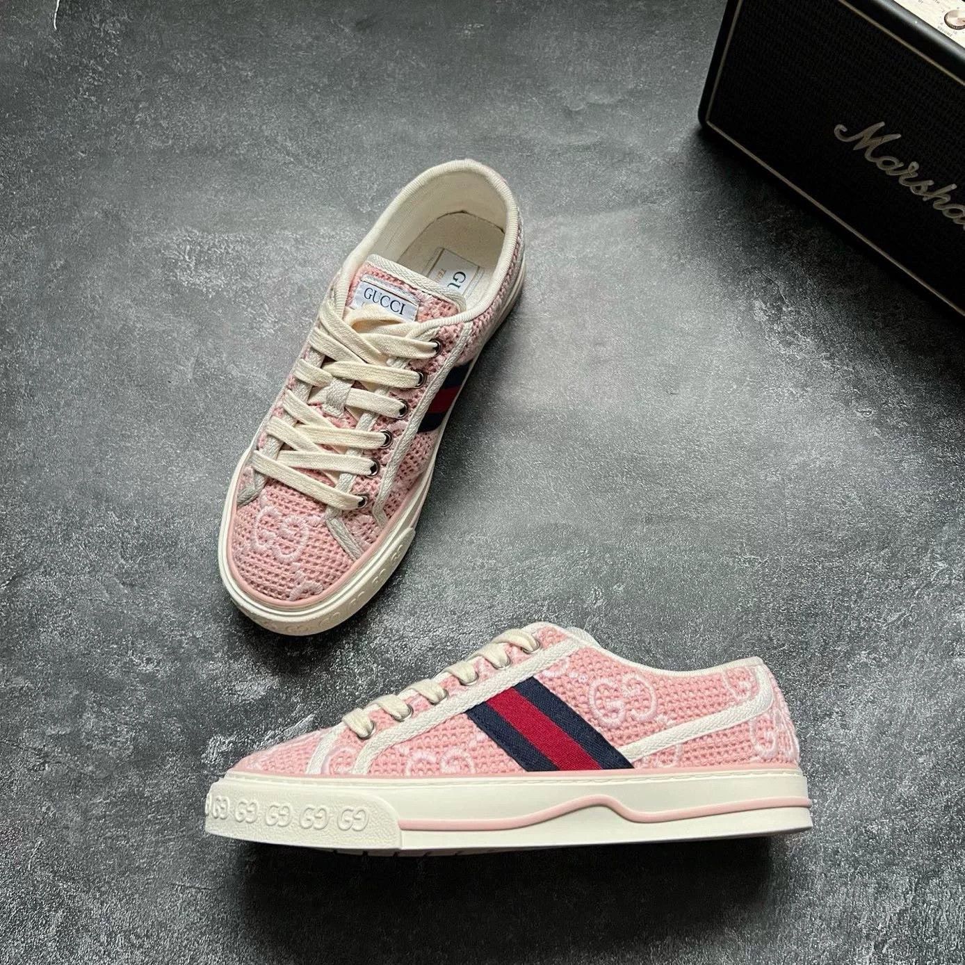 Gucci Gucci Tennis Pink Lowtop Sneakers 36 Women Size US 6 / IT 36 - 4 Thumbnail