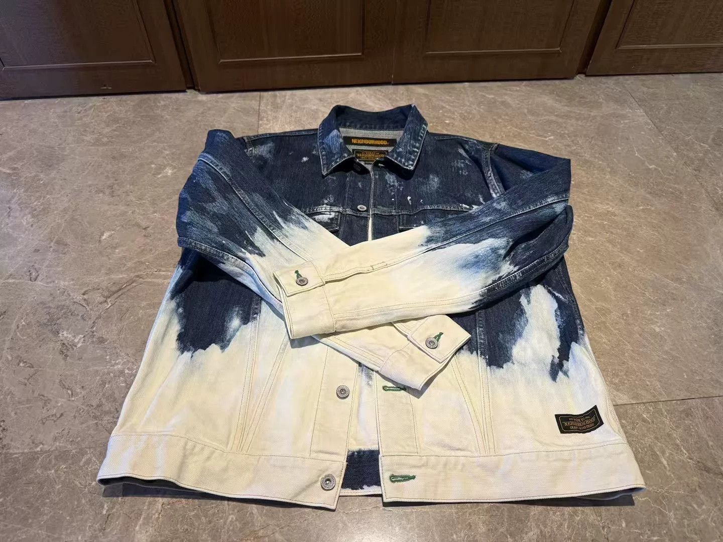 Neighborhood Neighborhood Denim Tie-Dye Multi Light Jacket XL Men Size US XL / EU 56 / 4 - 2 Thumbnail