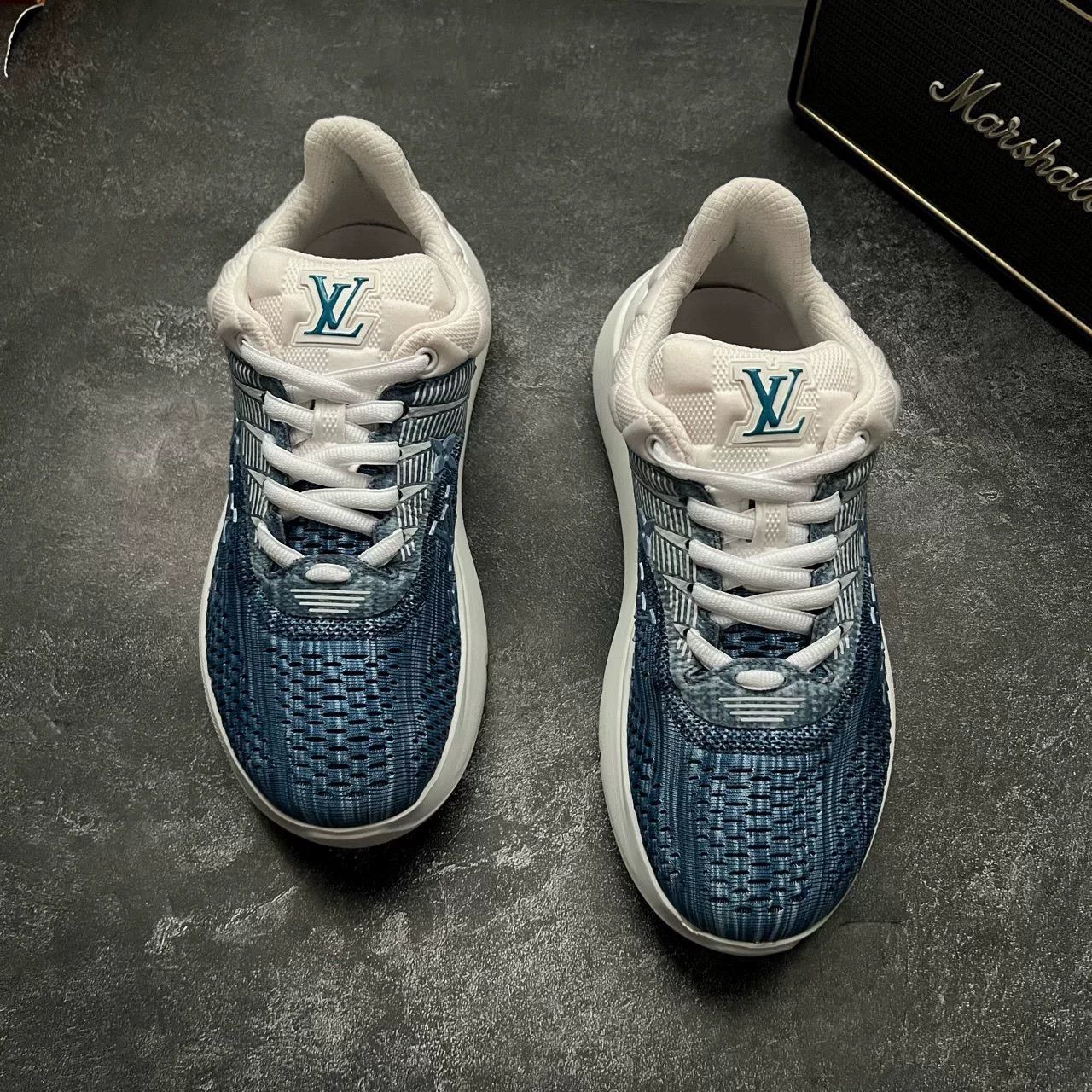Louis Vuitton Louis Vuitton Blue Lowtop Sneakers 39 Men Size US 6.5 / EU 39-40 - 4 Thumbnail