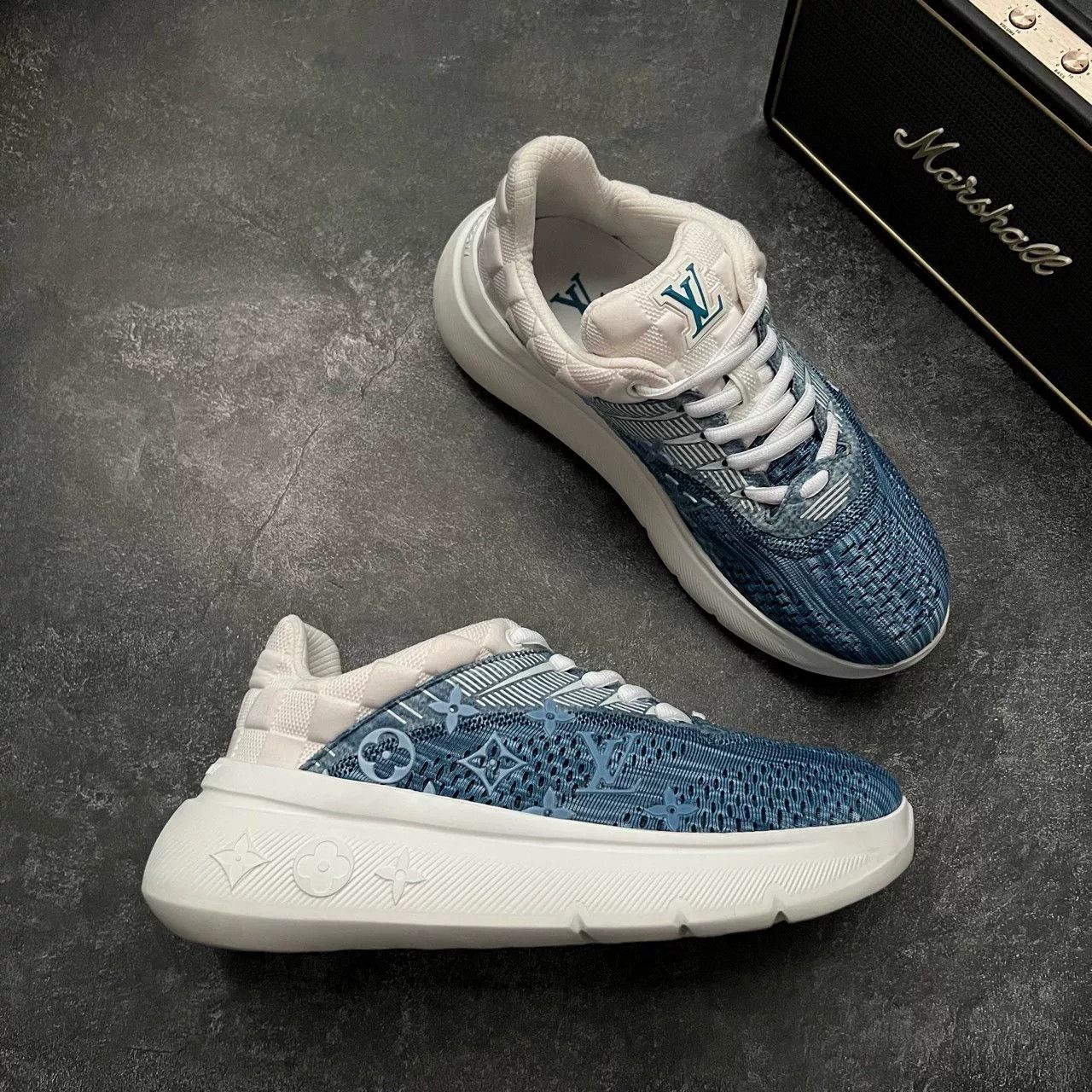 Louis Vuitton Louis Vuitton Blue Lowtop Sneakers 39 Men Size US 6.5 / EU 39-40 - 6 Thumbnail