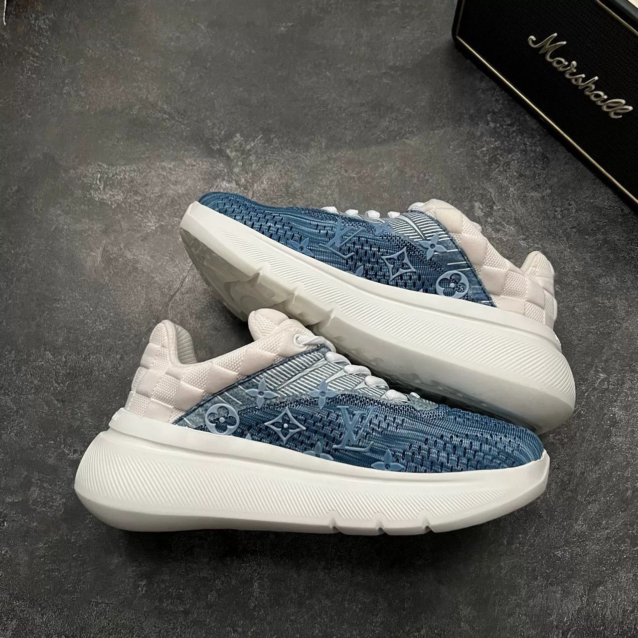 Louis Vuitton Louis Vuitton Blue Lowtop Sneakers 39 Men Size US 6.5 / EU 39-40 - 3 Thumbnail