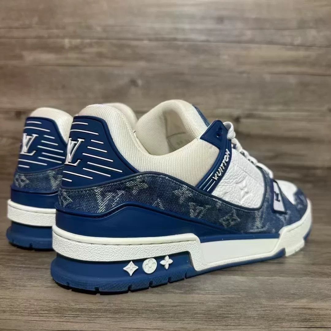 Louis Vuitton Louis Vuitton Training Denim Blue Lowtop Sneakers 9 Men Size US 9 / EU 42 - 3 Thumbnail
