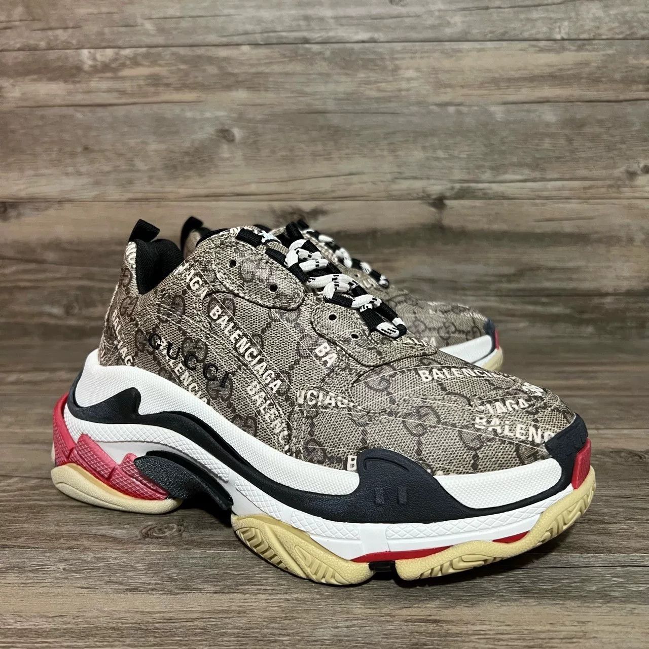 Balenciaga Balenciaga Collab Brown Lowtop Sneakers S Women Size US 6 / IT 36 - 2 Thumbnail