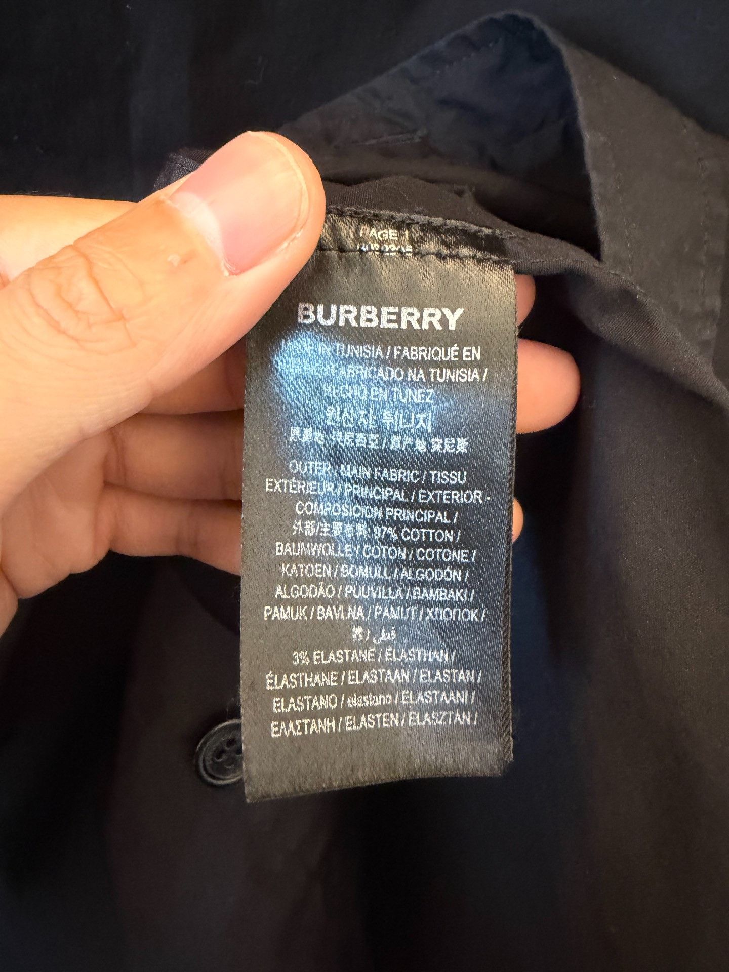 Burberry Burberry Embroidered Slim Black Shirt S Men Size US S / EU 44-46 / 1 - 6 Thumbnail