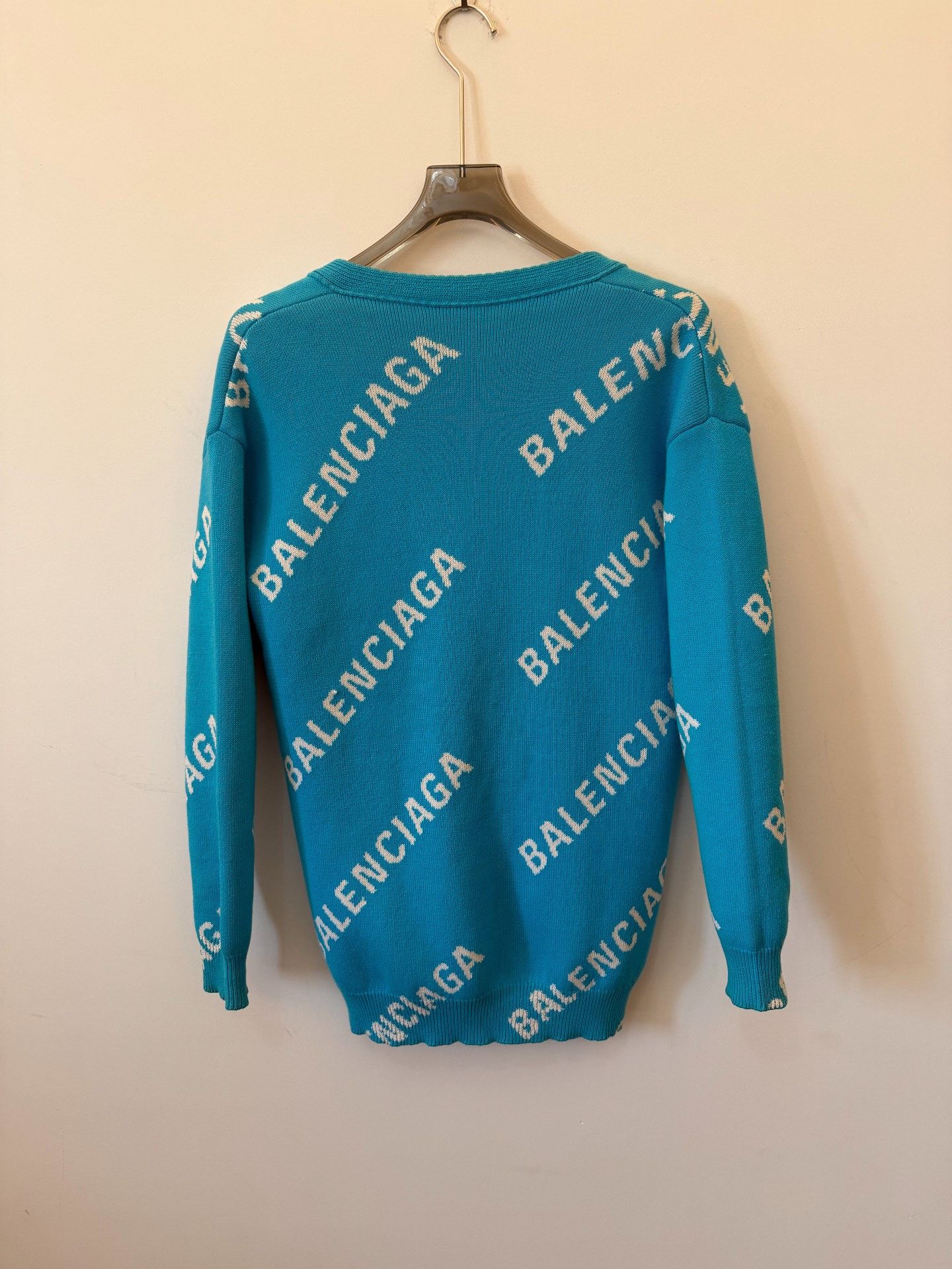 Balenciaga Balenciaga Retro Wool Blue Sweater XS Women Size XS / US 0-2 / IT 36-38 - 2 Thumbnail