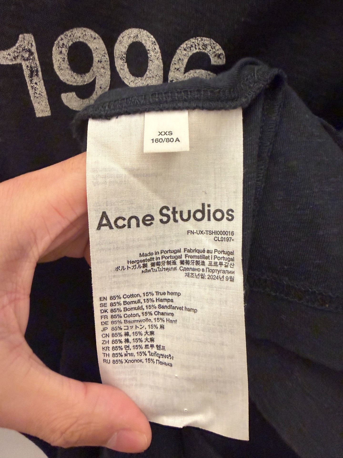 Acne Studios Acne Studios Printed Graphic Black Hoodie XXS Men Size US XXS / EU 40 - 4 Thumbnail