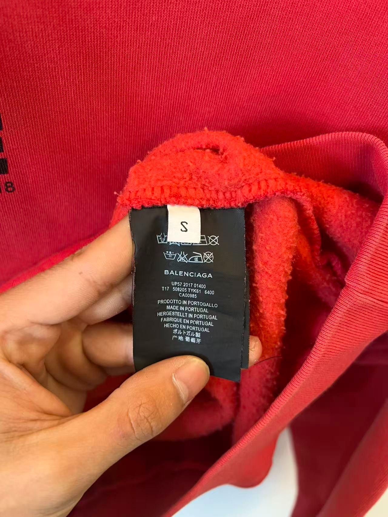 Balenciaga Balenciaga Red Hoodie S Women Size S / US 4 / IT 40 - 4 Thumbnail