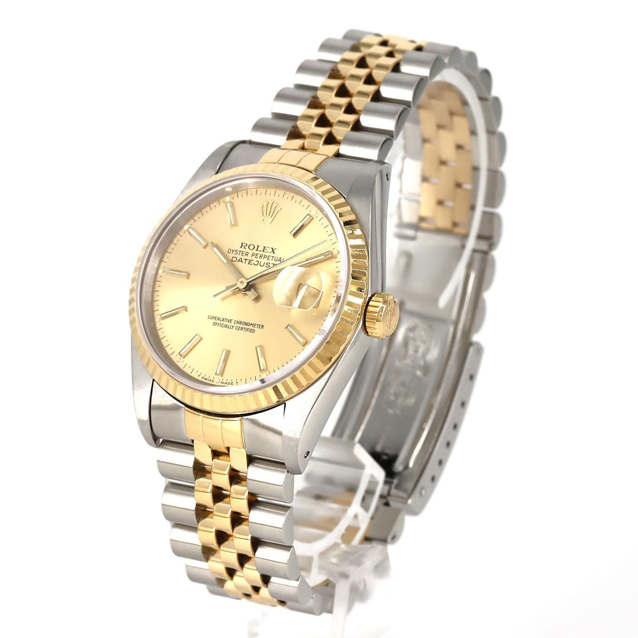 Rolex Rolex Rolex Datejust Stainless Steel Yellow Gold Mens Metal Automatic 16233 DUTY FREE for USA Size ONE SIZE - 2 Thumbnail