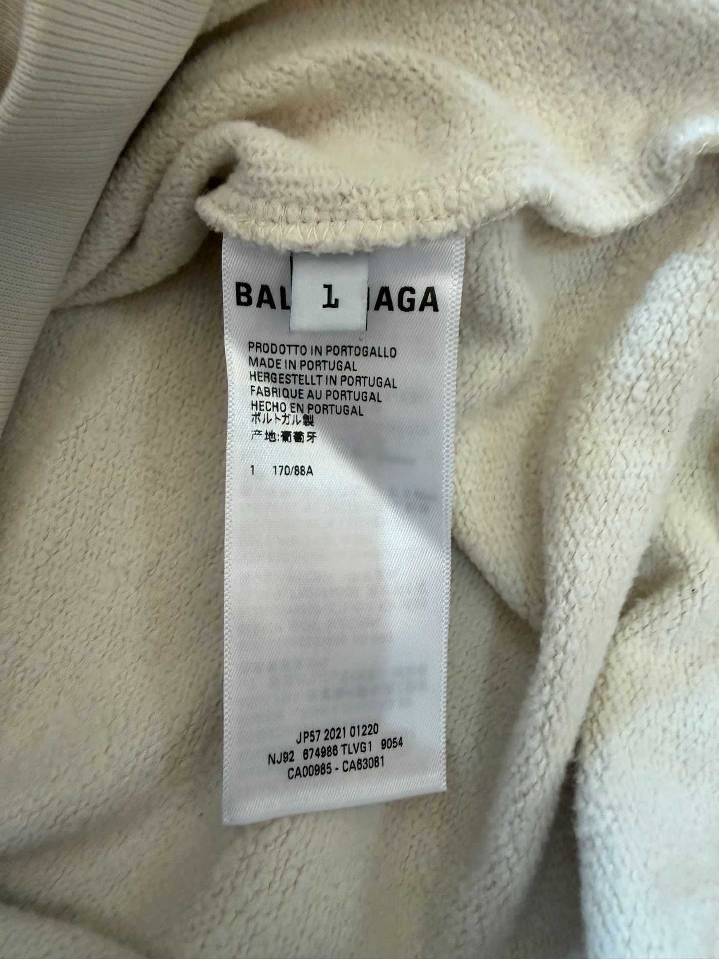 Balenciaga Balenciaga Retro Beige Hoodie 1 Men Size US XS / EU 42 / 0 - 4 Thumbnail