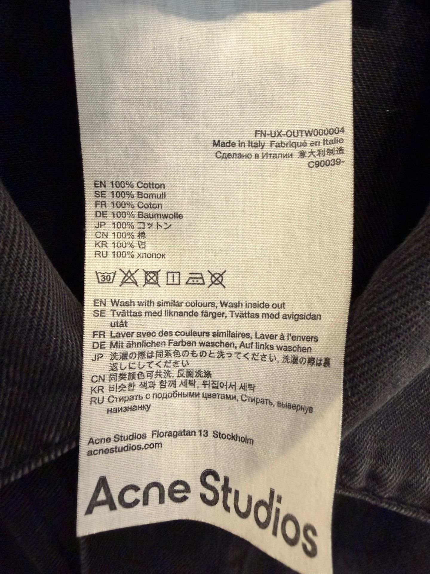 Acne Studios Acne Studios Denim Oversized Black Jacket XS Women Size XS / US 0-2 / IT 36-38 - 3 Thumbnail