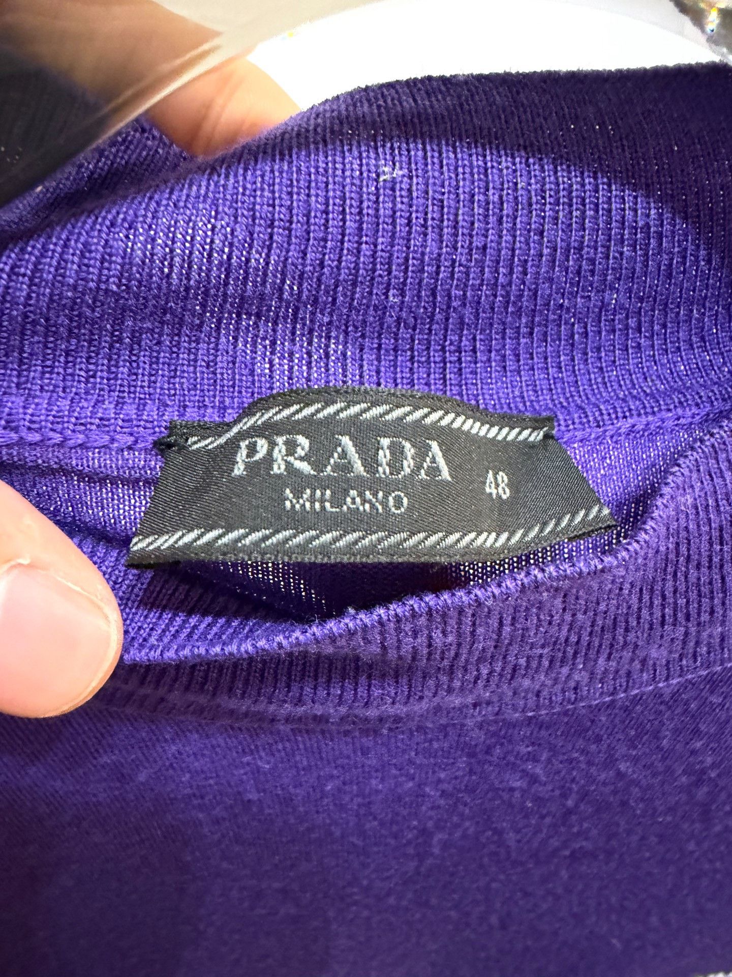 Prada Prada Knit Wool Purple Sweater 48 Men Size US XL / EU 56 / 4 - 3 Thumbnail