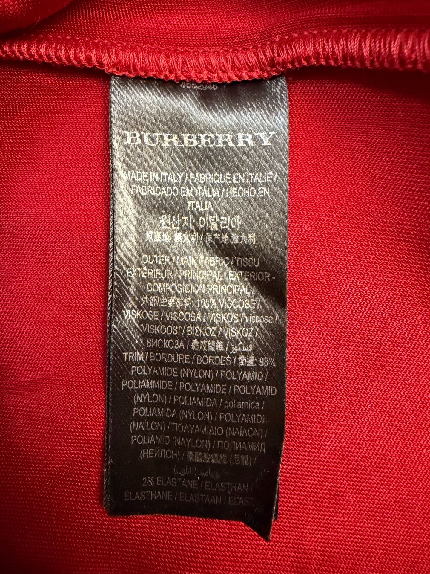 Burberry Burberry Silk Red Jacket S Women Size S / US 4 / IT 40 - 4 Thumbnail