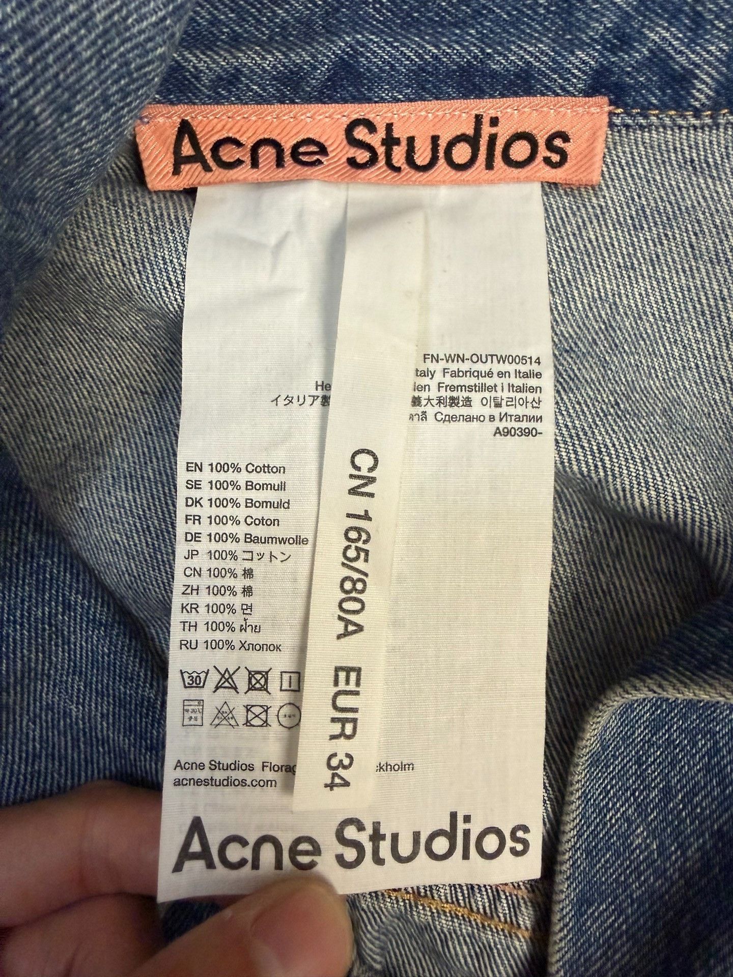 Acne Studios Acne Studios Denim Blue Jacket 34 Women Size XS / US 0-2 / IT 36-38 - 3 Thumbnail