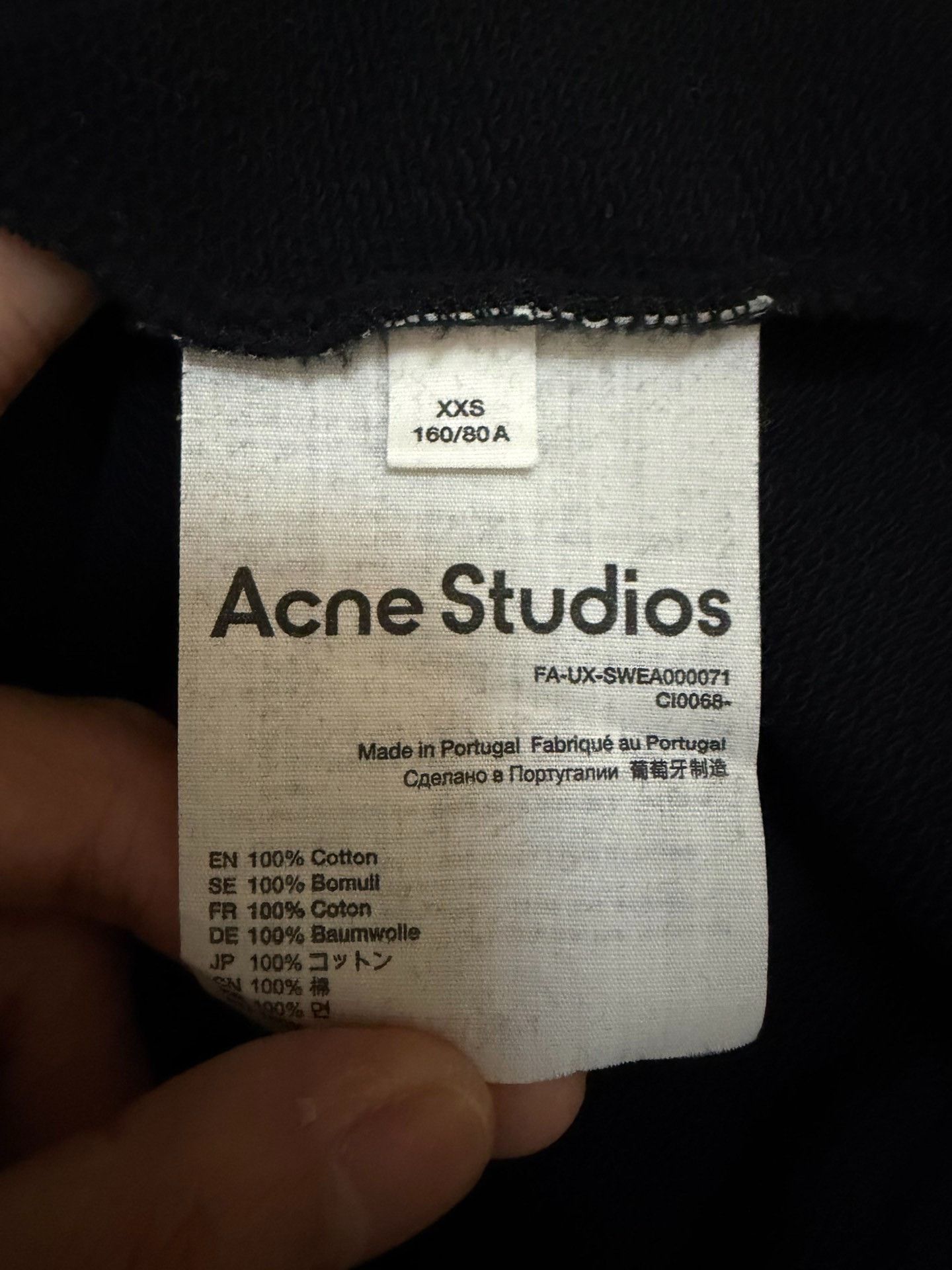 Acne Studios Acne Studios Retro Black Hoodie XXS Men Size US XXS / EU 40 - 4 Thumbnail