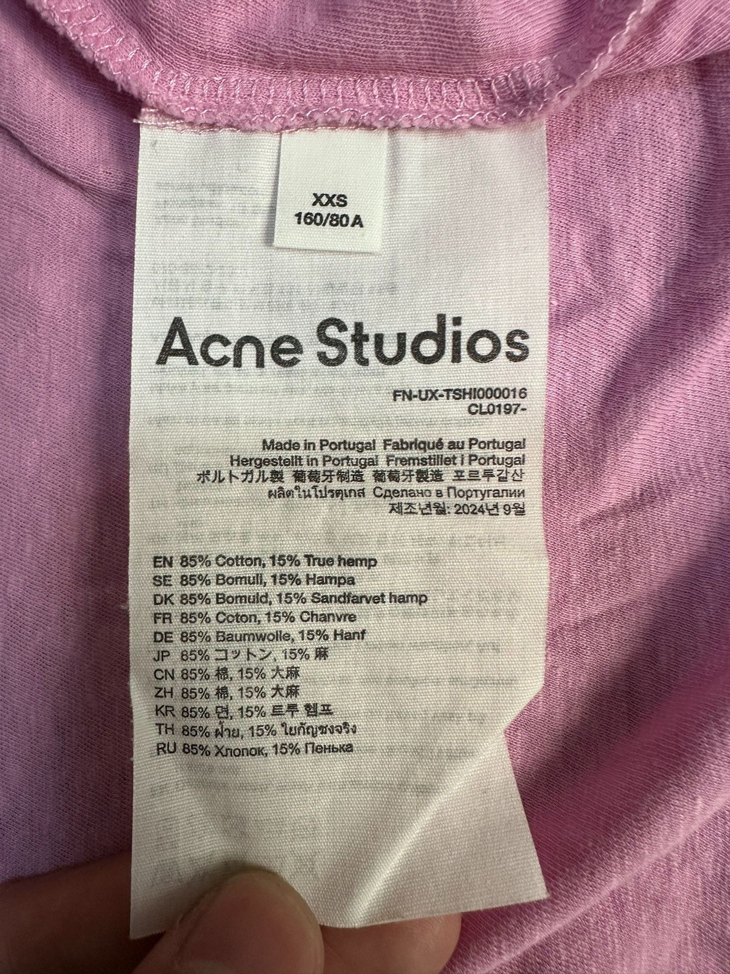 Acne Studios Acne Studios Retro Printed Pink T-Shirt XXS Women Size XXS / US 00 / IT 34 - 4 Thumbnail