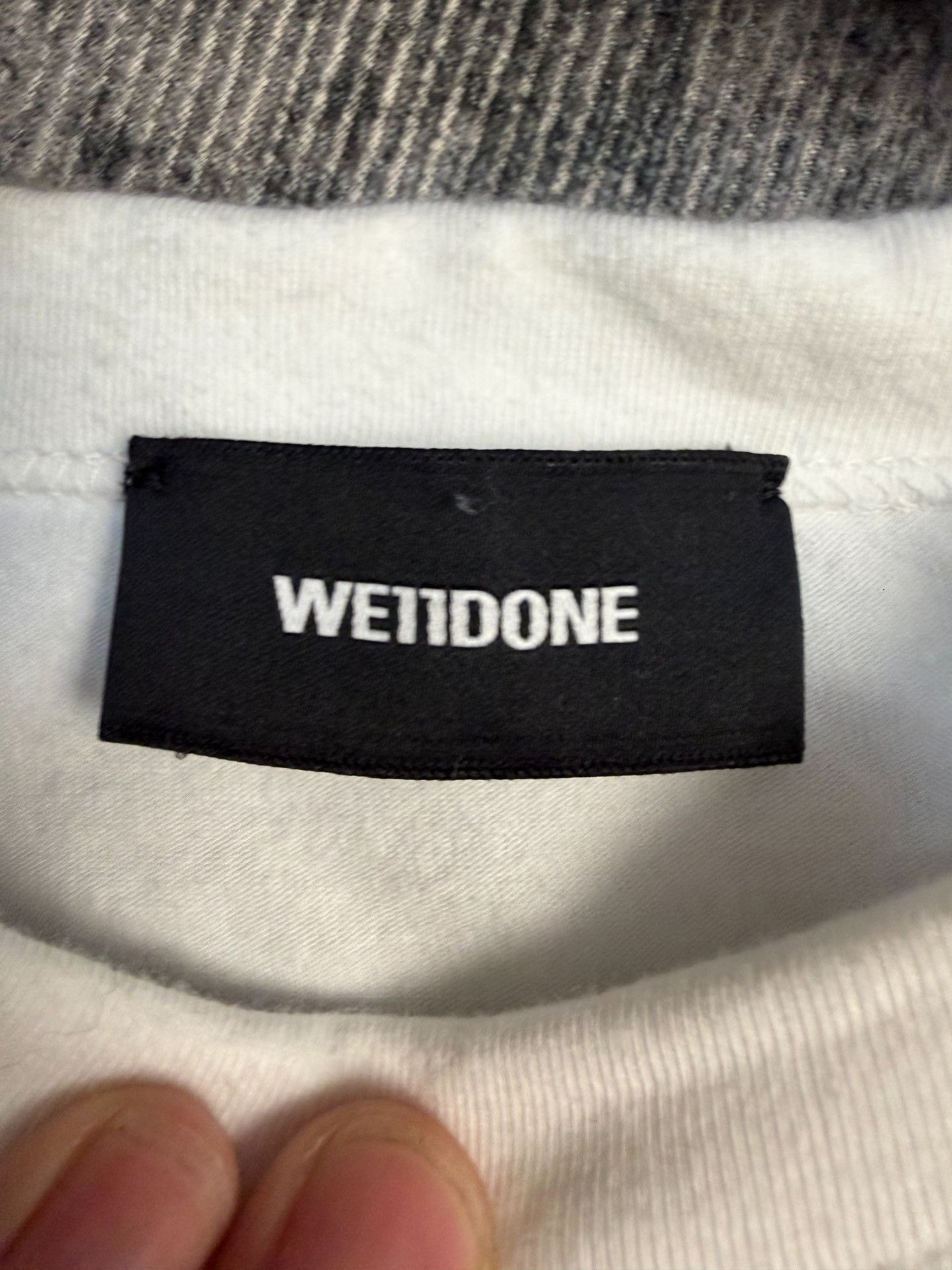 WE11DONE Cropped White T-Shirt XS Women Size XS / US 0-2 / IT 36-38 - 3 Thumbnail